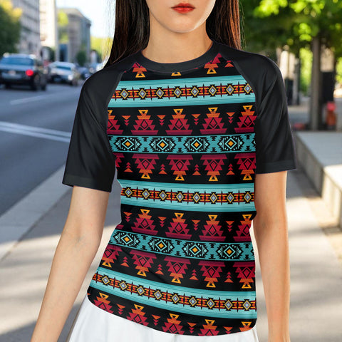GB-HW0011313 Native American Women Short-sleeve Rash Guard