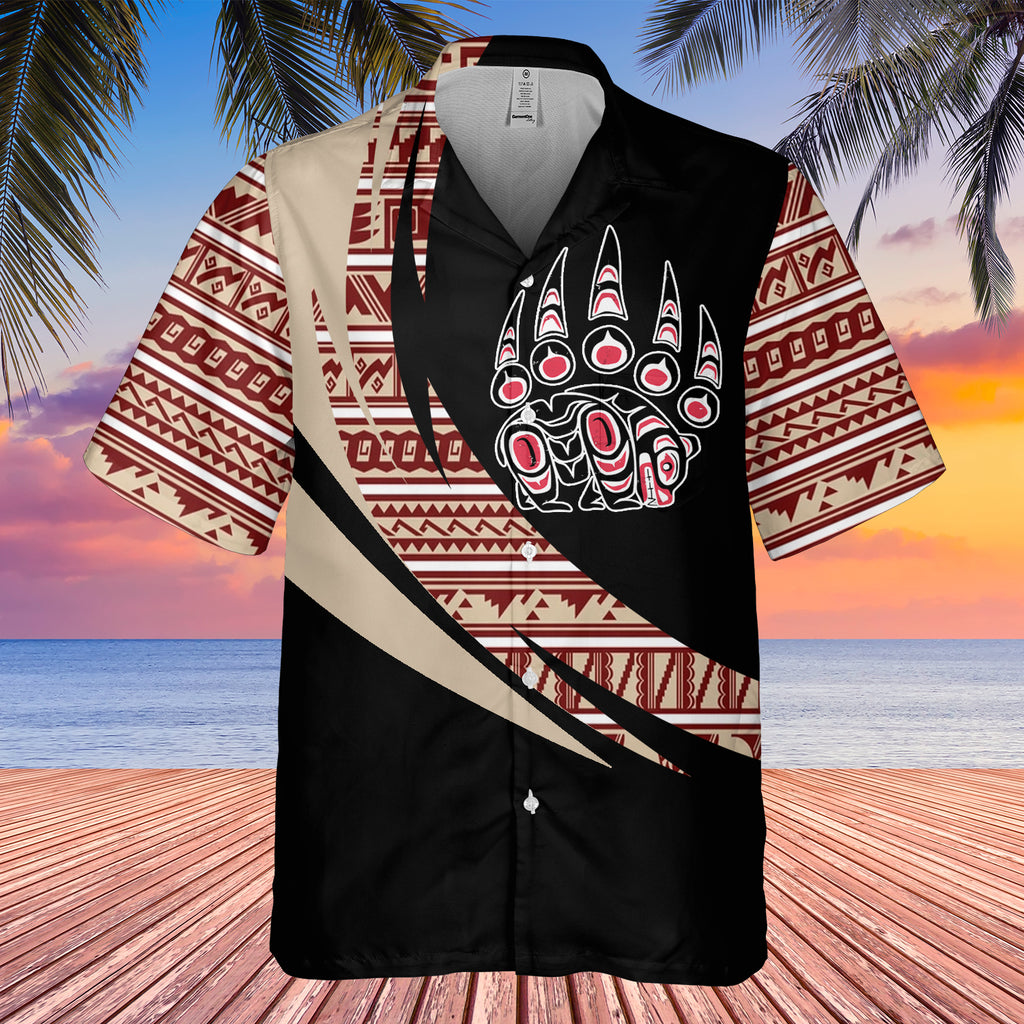 GB-HW0011319 Bear Symbol Native American Hawaiian Shirt 3D