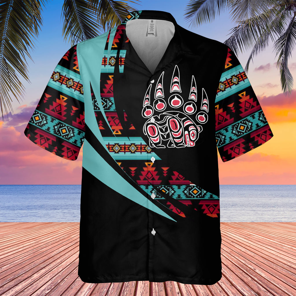 GB-HW0011320 Bear Symbol Native American Hawaiian Shirt 3D