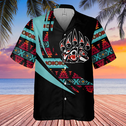 GB-HW0011321 Bear Symbol Native American Hawaiian Shirt 3D