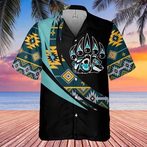 GB-HW0011322 Bear Symbol Native American Hawaiian Shirt 3D