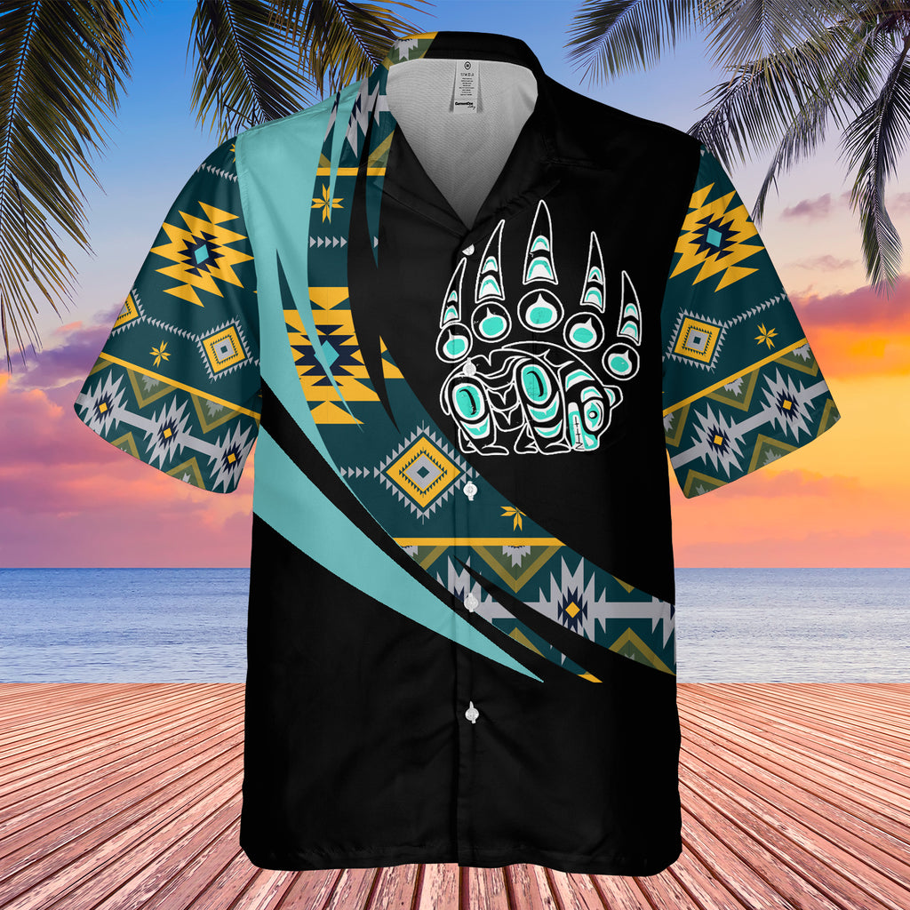 GB-HW0011323 Bear Symbol Native American Hawaiian Shirt 3D