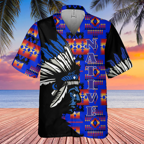 GB-HW0011329 Chief Native American Hawaiian Shirt 3D