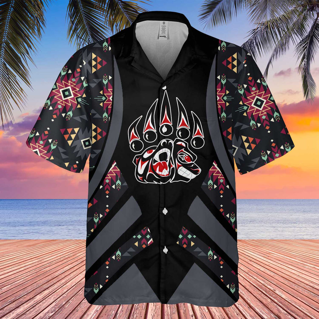 GB-HW0011335 Bear Symbol Native American Hawaiian Shirt 3D