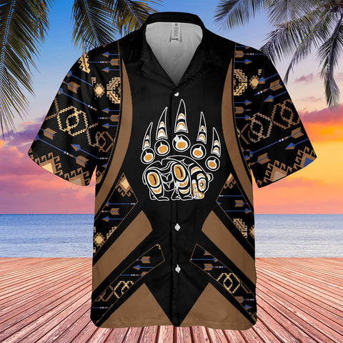 GB-HW0011339 Bear Symbol Native American Hawaiian Shirt 3D