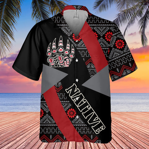 GB-HW001133 Tribe Design Native American Hawaiian Shirt 3D