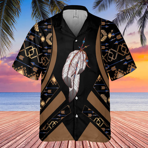 GB-HW0011347 Feather Symbol Native American Hawaiian Shirt 3D