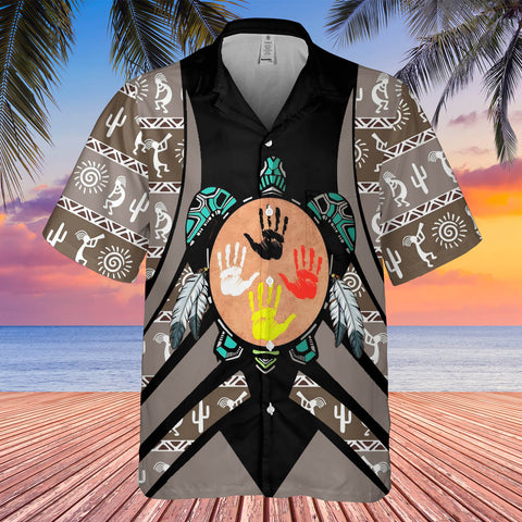 GB-HW0011349 Turtle Symbol Native American Hawaiian Shirt 3D