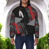 GB-HW001134v2 Feather Native American Bomber Jacket With Sleeve Pocket