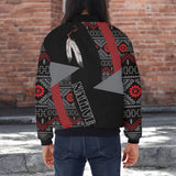 GB-HW001134v2 Feather Native American Bomber Jacket With Sleeve Pocket