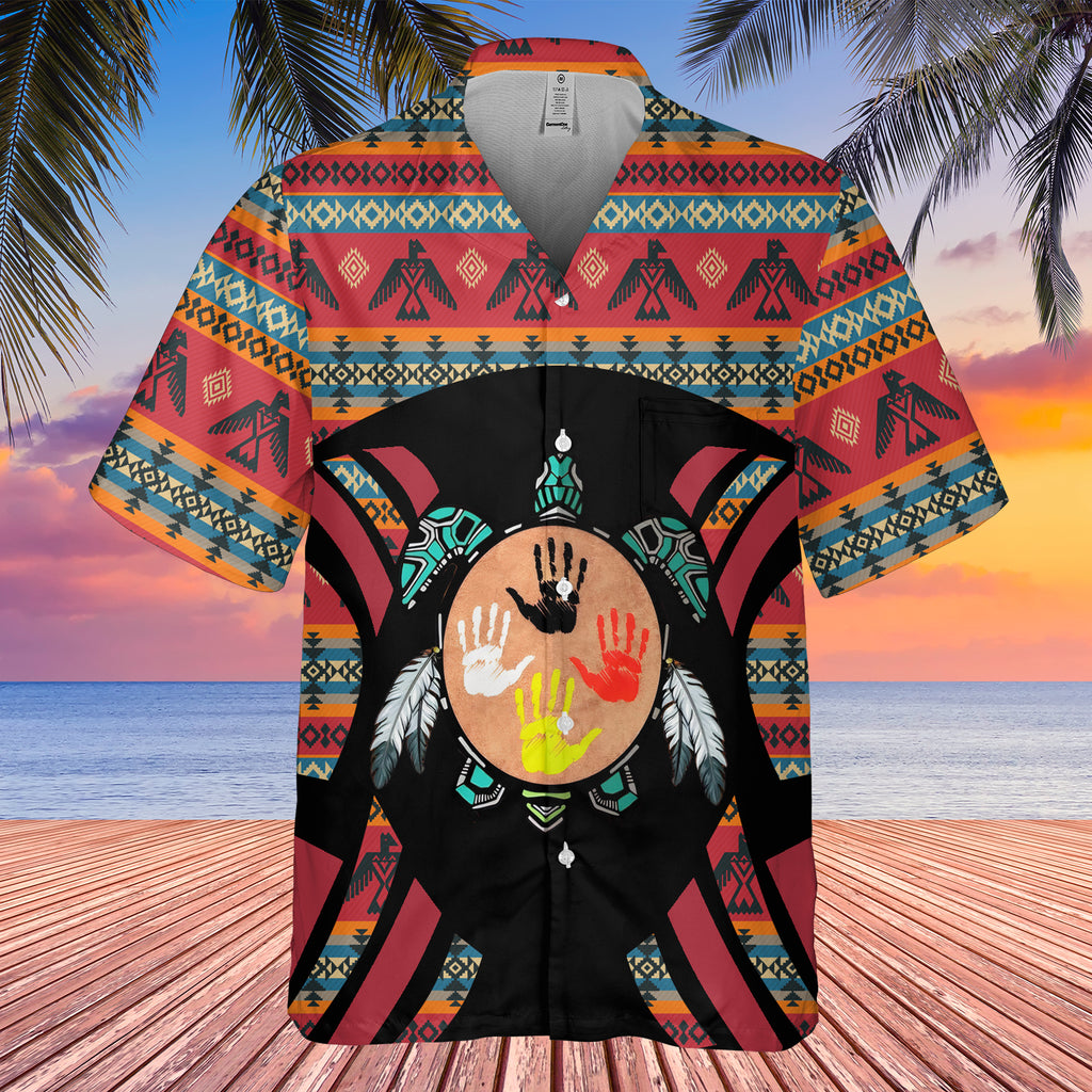 GB-HW0011352 Turtle Symbol Native American Hawaiian Shirt 3D