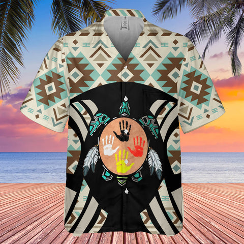 GB-HW0011353 Turtle Symbol Native American Hawaiian Shirt 3D