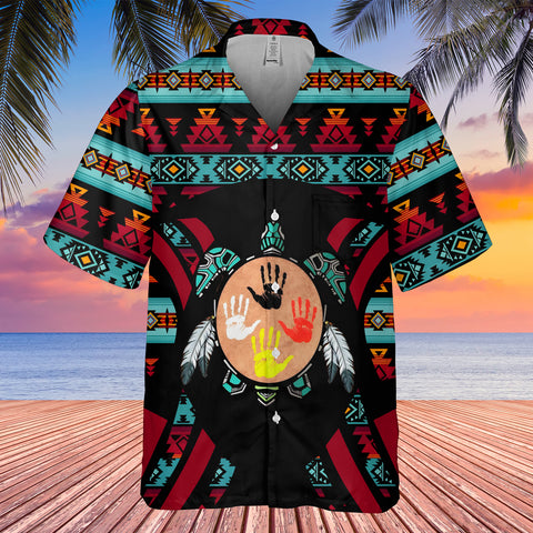 GB-HW0011354 Turtle Symbol Native American Hawaiian Shirt 3D