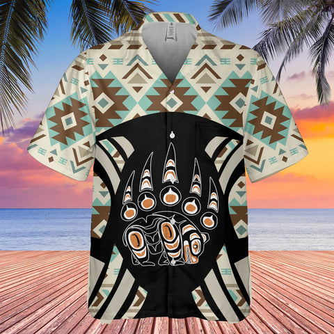 GB-HW0011370  Bear Native American Hawaiian Shirt 3D