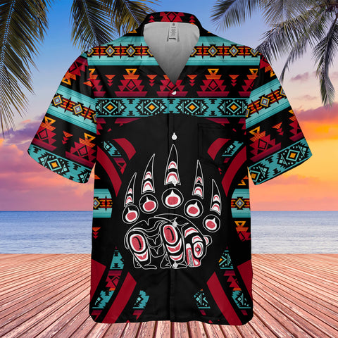 GB-HW0011371  Bear Native American Hawaiian Shirt 3D