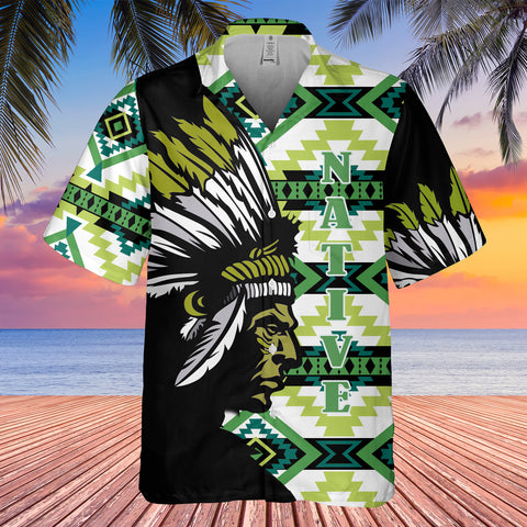 GB-HW0011380  Chief Native American Hawaiian Shirt 3D