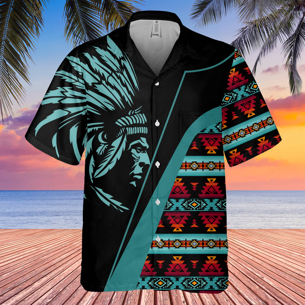 GB-HW0011401 Chief Native American Hawaiian Shirt 3D