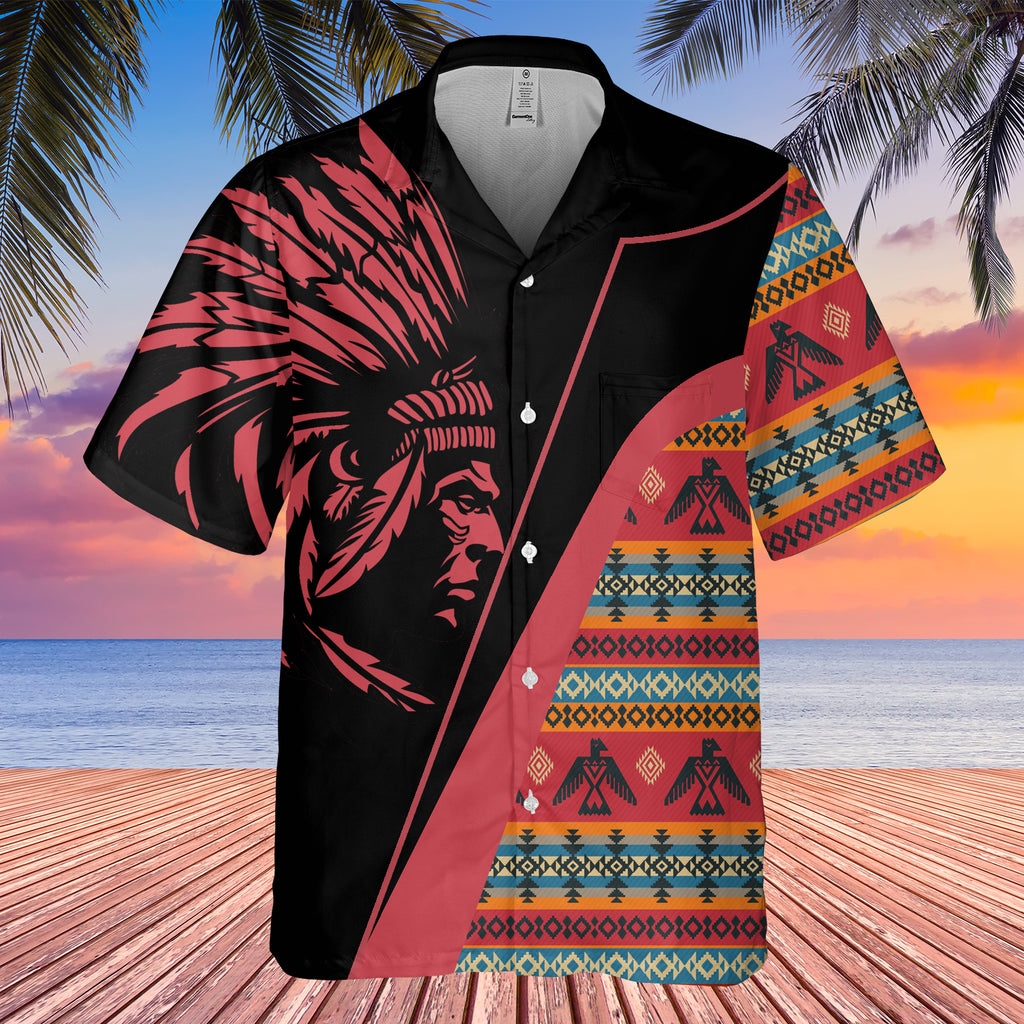 GB-HW0011404  Chief Native American Hawaiian Shirt 3D