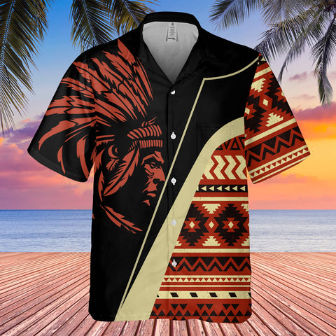 GB-HW0011405  Chief Native American Hawaiian Shirt 3D