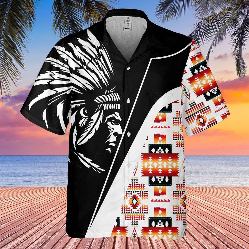 GB-HW0011406  Chief Native American Hawaiian Shirt 3D