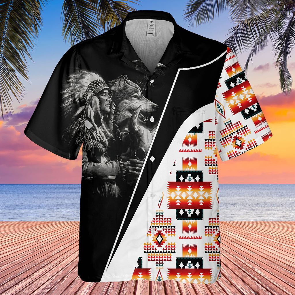 GB-HW0011407  Chief Native American Hawaiian Shirt 3D