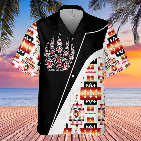 GB-HW0011409 Bear Symbol Native American Hawaiian Shirt 3D