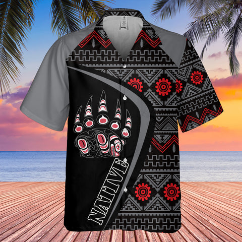 GB-HW001140 Tribe Design Native American Hawaiian Shirt 3D