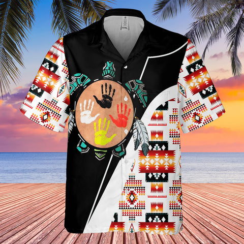 GB-HW0011414 Turtle Symbol Native American Hawaiian Shirt 3D