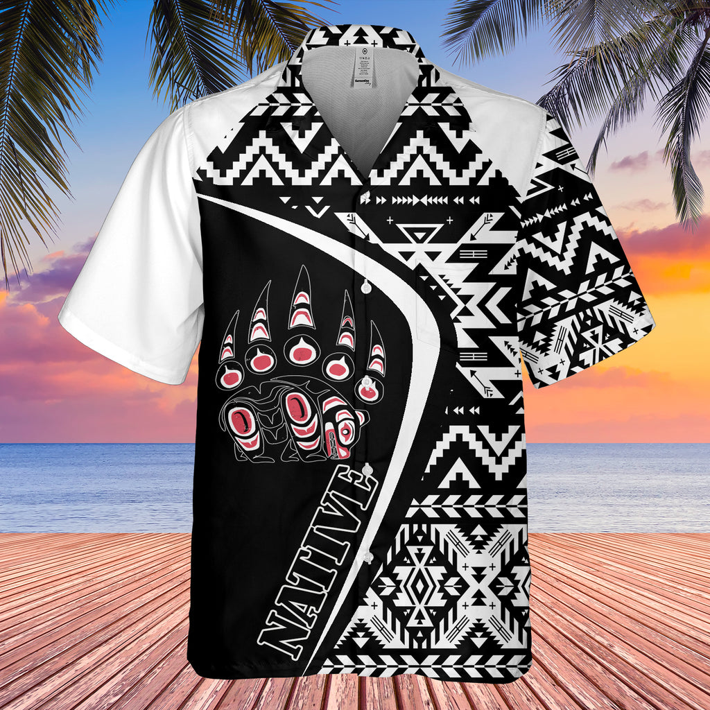 GB-HW001141 Tribe Design Native American Hawaiian Shirt 3D