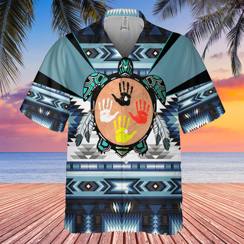 GB-HW0011423 Turtle Symbol Native American Hawaiian Shirt 3D