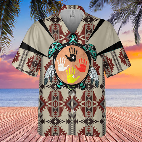 GB-HW0011425 Turtle Symbol Native American Hawaiian Shirt 3D