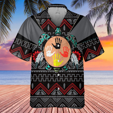 GB-HW0011428 Turtle Symbol Native American Hawaiian Shirt 3D