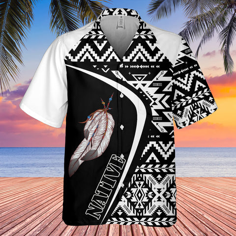 GB-HW001143 Tribe Design Native American Hawaiian Shirt 3D