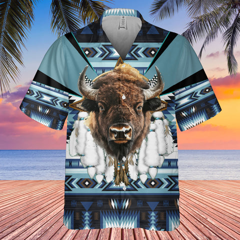 GB-HW0011442 Wolf Native American Hawaiian Shirt 3D