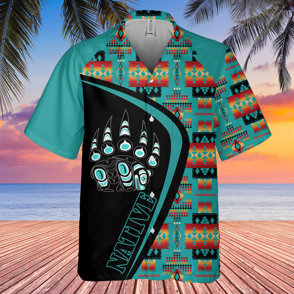 GB-HW001153 Tribe Design Native American Hawaiian Shirt 3D