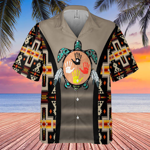 GB-HW0011453 Turtle Symbol Native American Hawaiian Shirt 3D