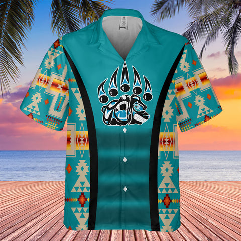 GB-HW0011457 Bear Symbol Native American Hawaiian Shirt 3D