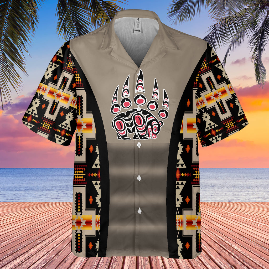 GB-HW0011459 Bear Symbol Native American Hawaiian Shirt 3D