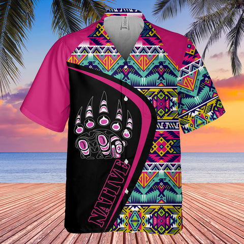 GB-HW001159 Tribe Design Native American Hawaiian Shirt 3D