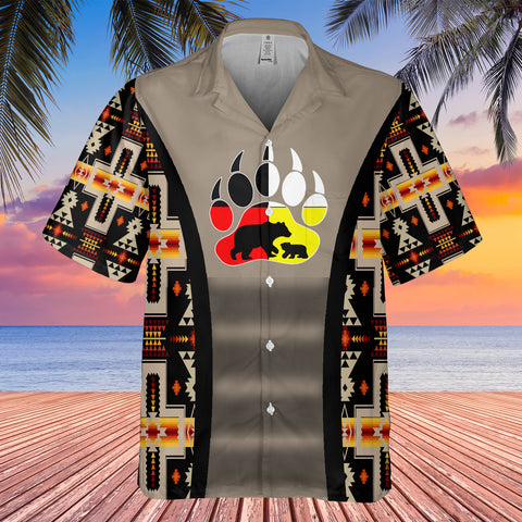 GB-HW0011462 Foot Bear Symbol Native American Hawaiian Shirt 3D