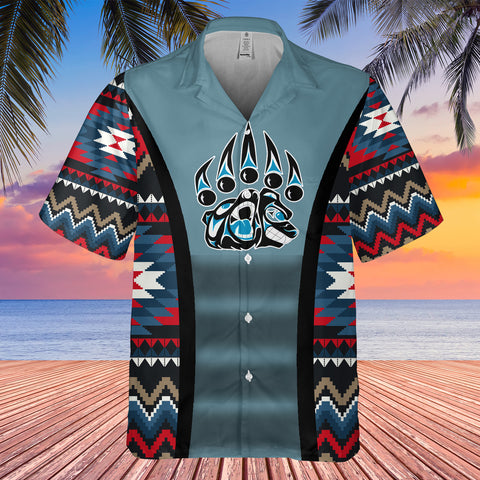 GB-HW0011464 Foot Bear Symbol Native American Hawaiian Shirt 3D