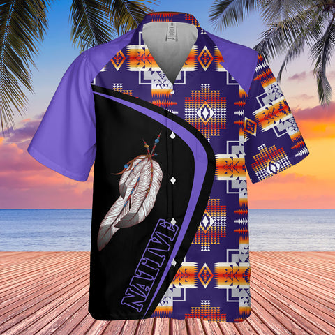 GB-HW001149 Tribe Design Native American Hawaiian Shirt 3D