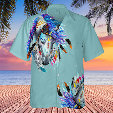 GB-HW0011484 Girl Native American Hawaiian Shirt 3D