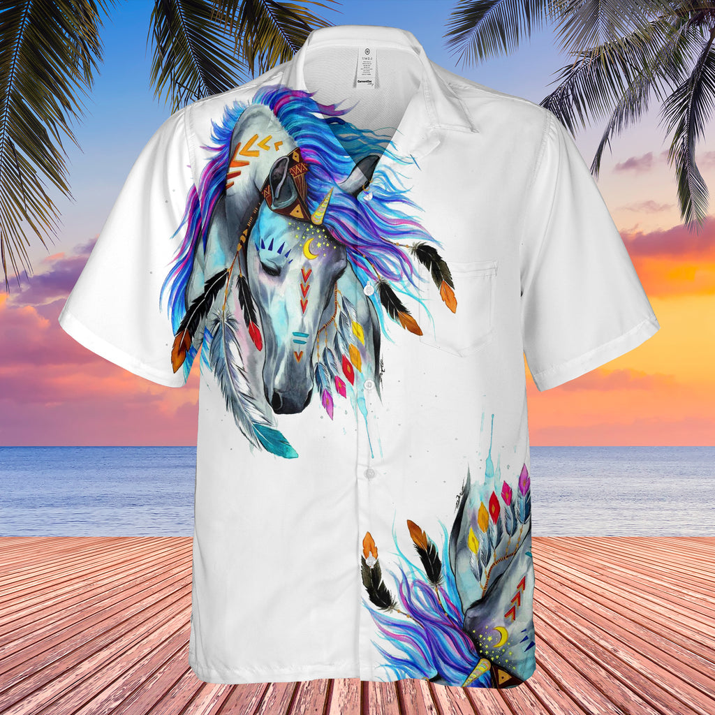 GB-HW0011485 Girl Native American Hawaiian Shirt 3D