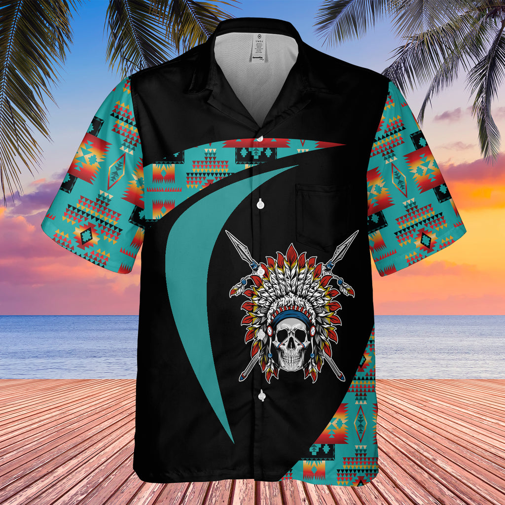 GB-HW0011487 Chief Native American Hawaiian Shirt 3D