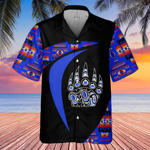 GB-HW0011497 Bear Symbol  Native American Hawaiian Shirt 3D