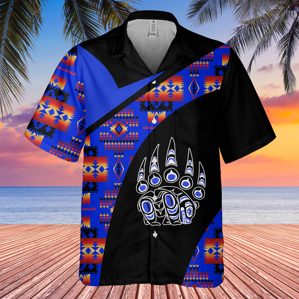 GB-HW0011505 Bear Symbol  Native American Hawaiian Shirt 3D