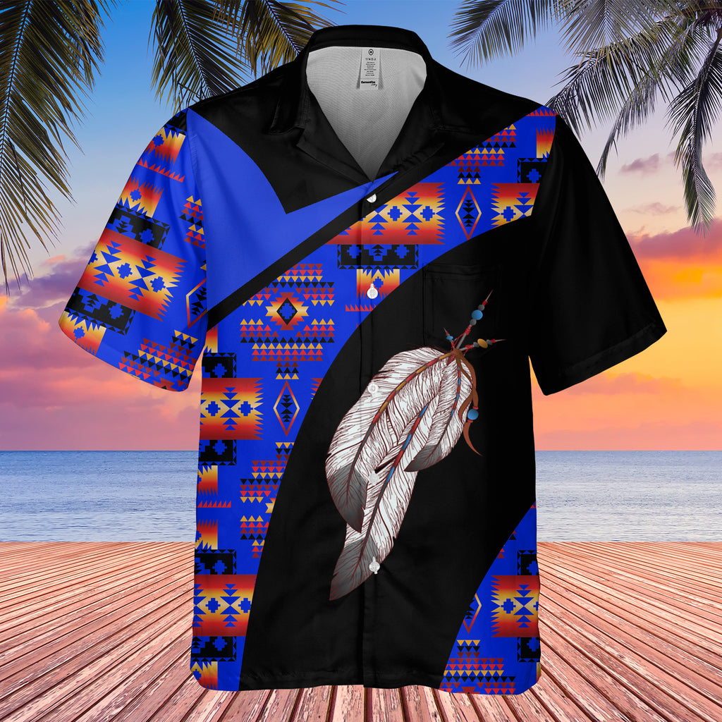 GB-HW0011511 Feather Native American Hawaiian Shirt 3D