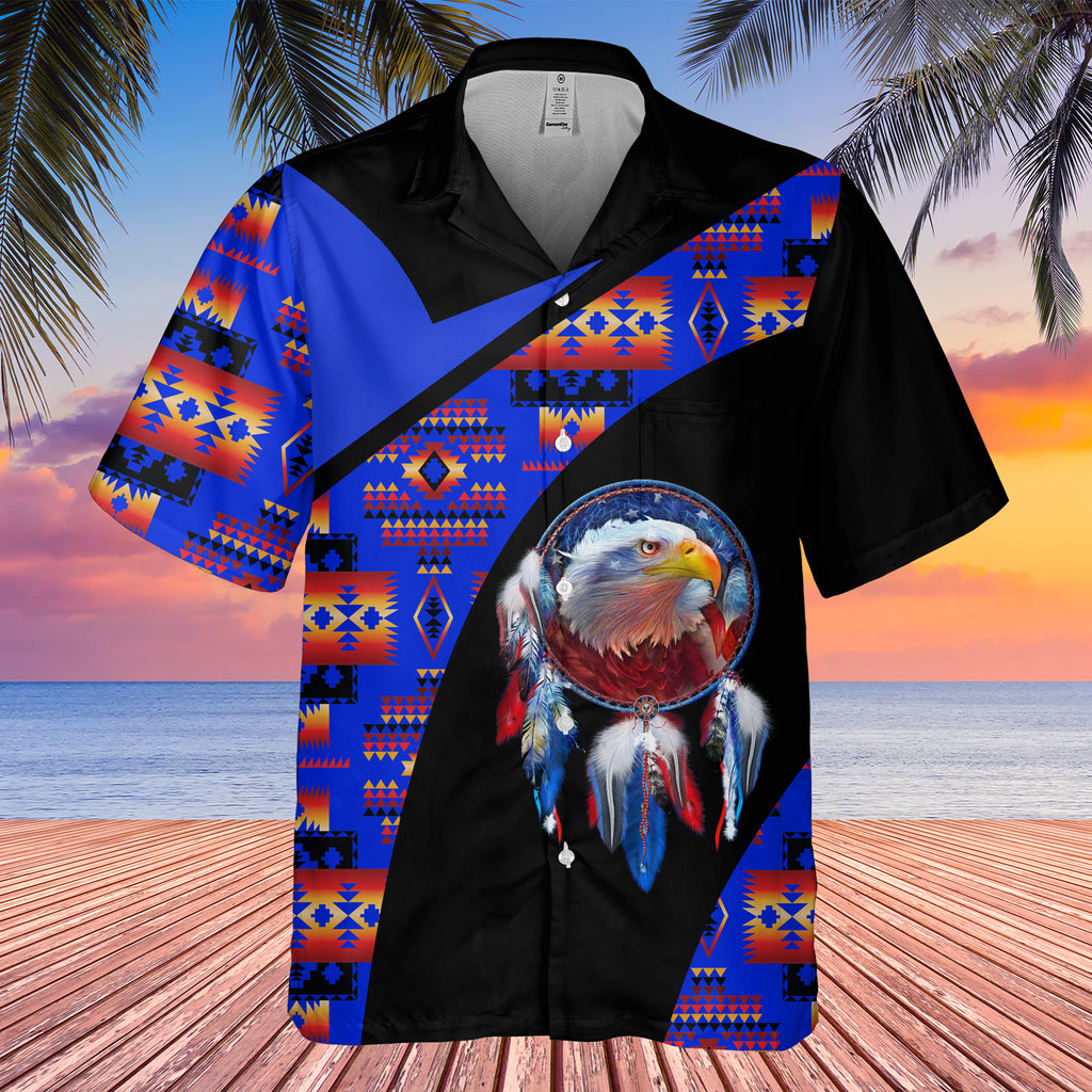 GB-HW0011514 Feather Native American Hawaiian Shirt 3D