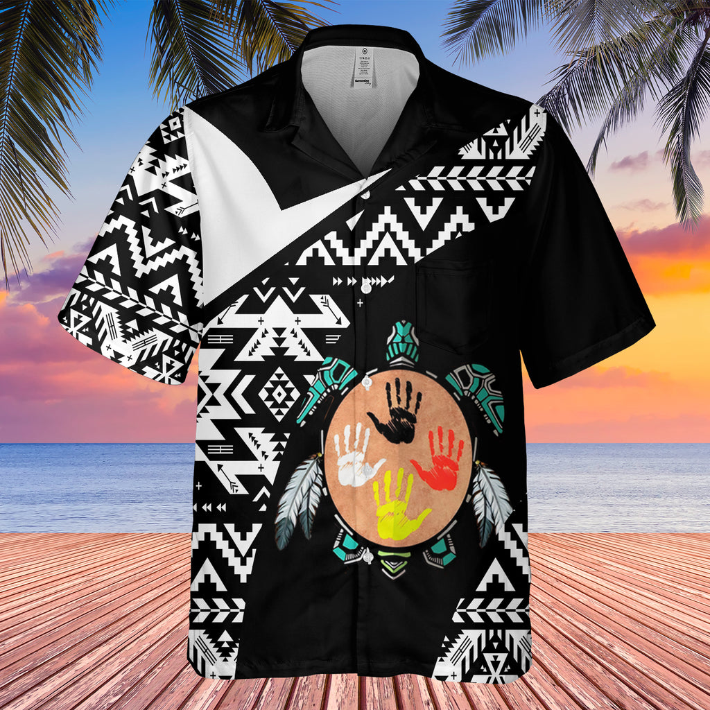 GB-HW0011516 Tribal Turtle Native American Hawaiian Shirt 3D